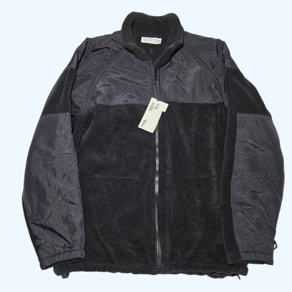 NEW US Navy Parka Liner Medium Reg Black Full Zip Polartec Fleece Jacket - Picture 1 of 7